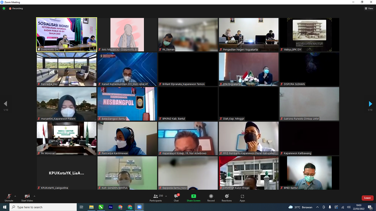 Peserta Sosialisasi Monev