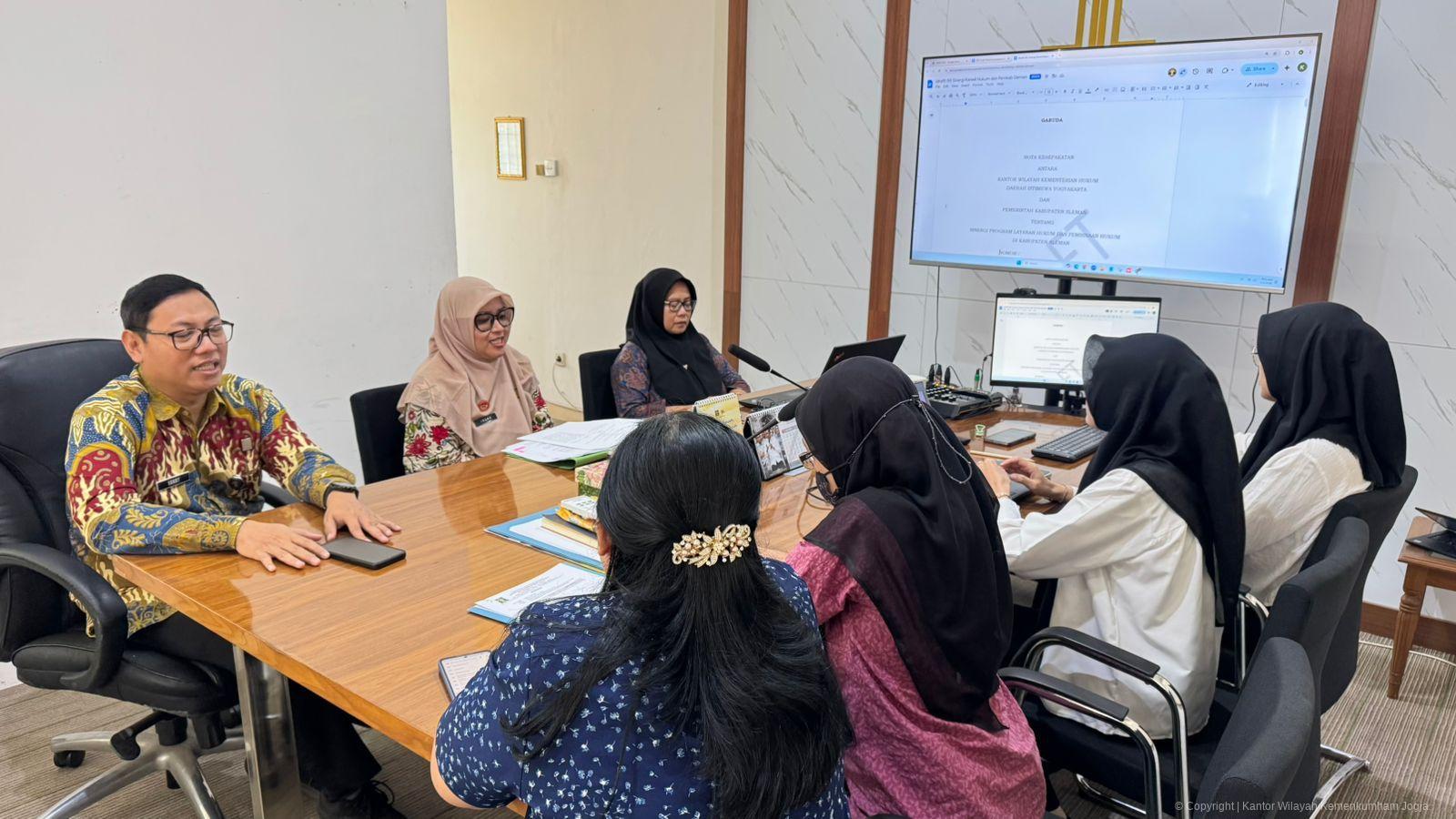 Kanwil Kemenkum DIY Jajaki Kerja Sama Program Pembinaan dan Layanan Hukum dengan Pemkab Sleman